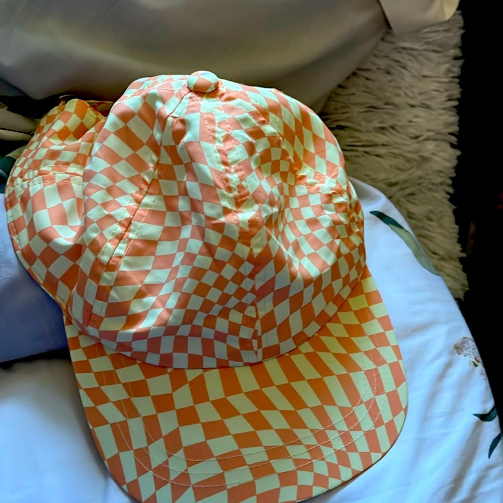 Wild Fable Orange & Yellow Checkered Baseball Cap